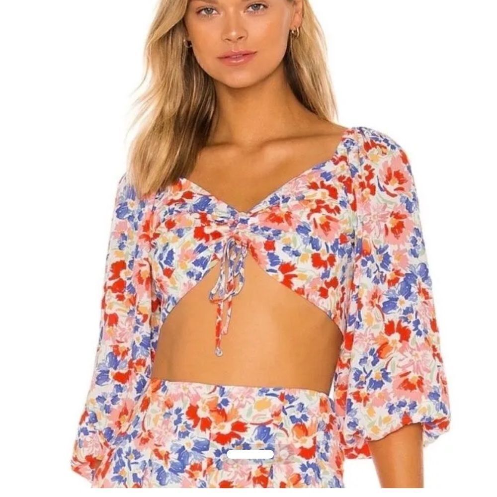L'Space Farryn Floral Crop Top. Size Small.  VGUC. Beach Summer Vacation Boho